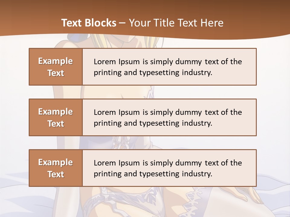 A Woman In Lingerie Sitting On A Bed PowerPoint Template