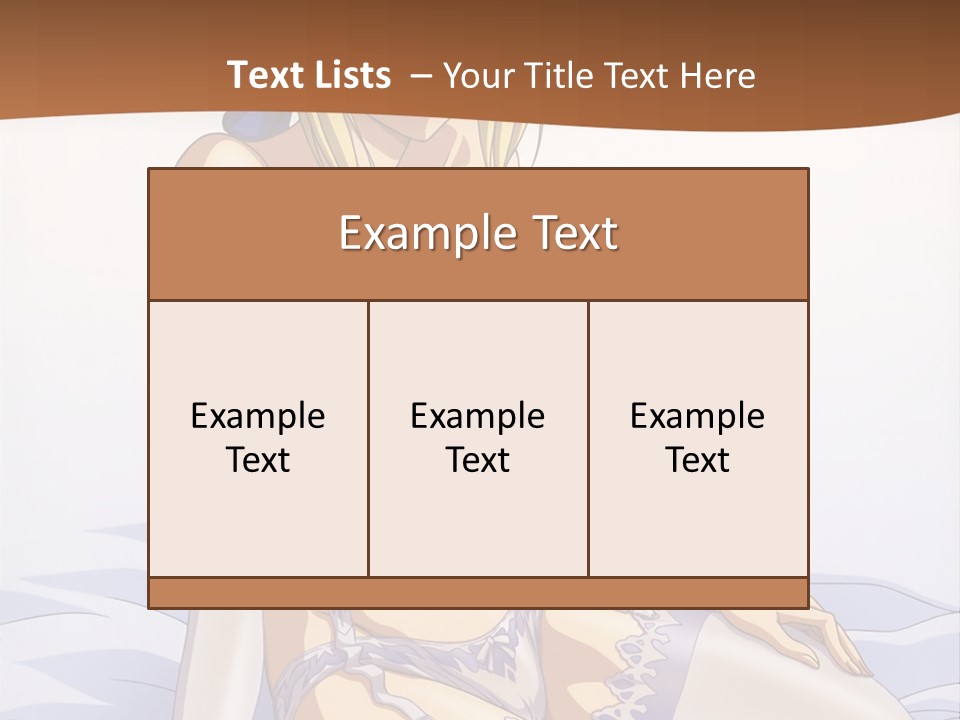 A Woman In Lingerie Sitting On A Bed PowerPoint Template