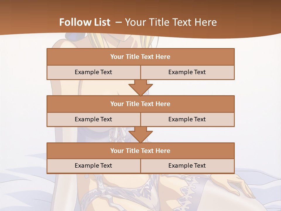 A Woman In Lingerie Sitting On A Bed PowerPoint Template