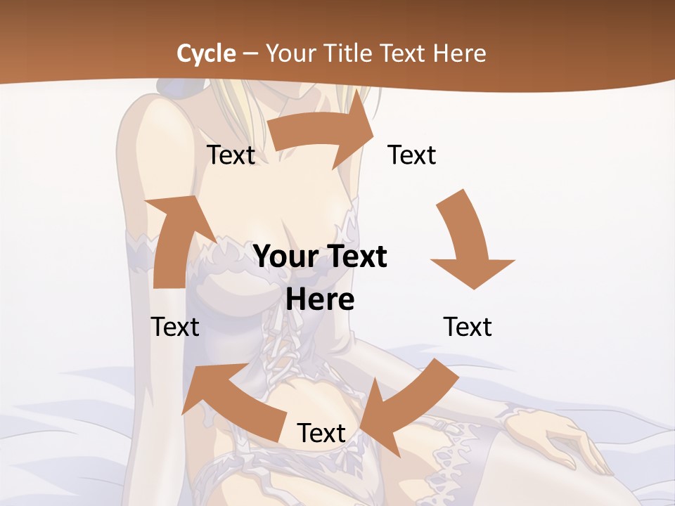 A Woman In Lingerie Sitting On A Bed PowerPoint Template