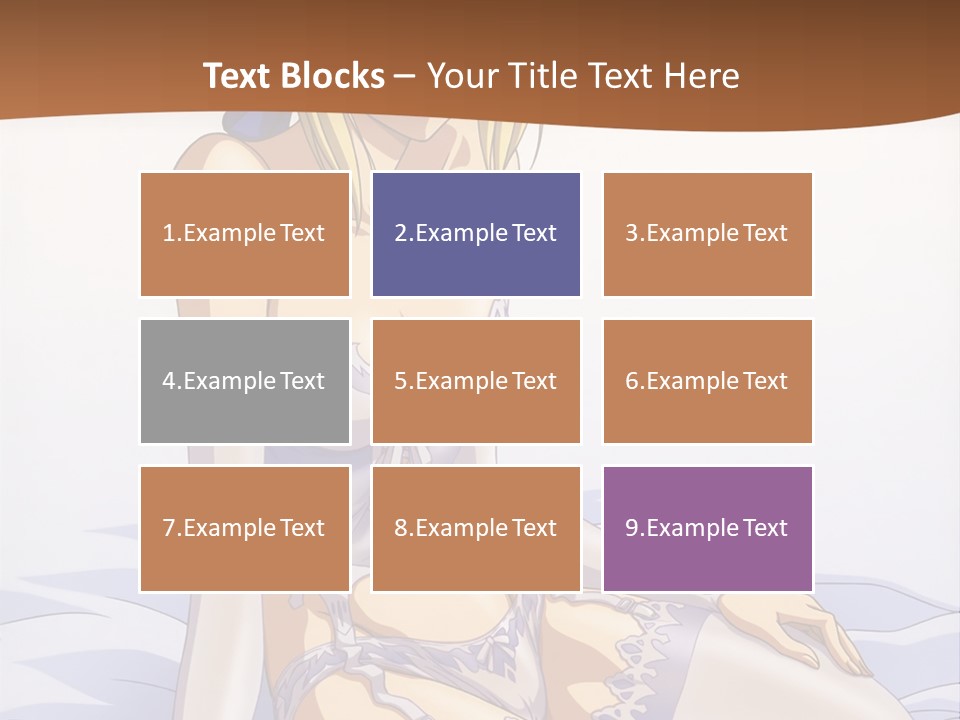 A Woman In Lingerie Sitting On A Bed PowerPoint Template