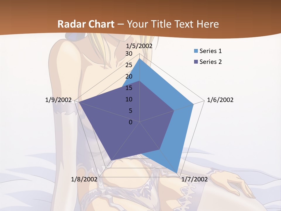 A Woman In Lingerie Sitting On A Bed PowerPoint Template