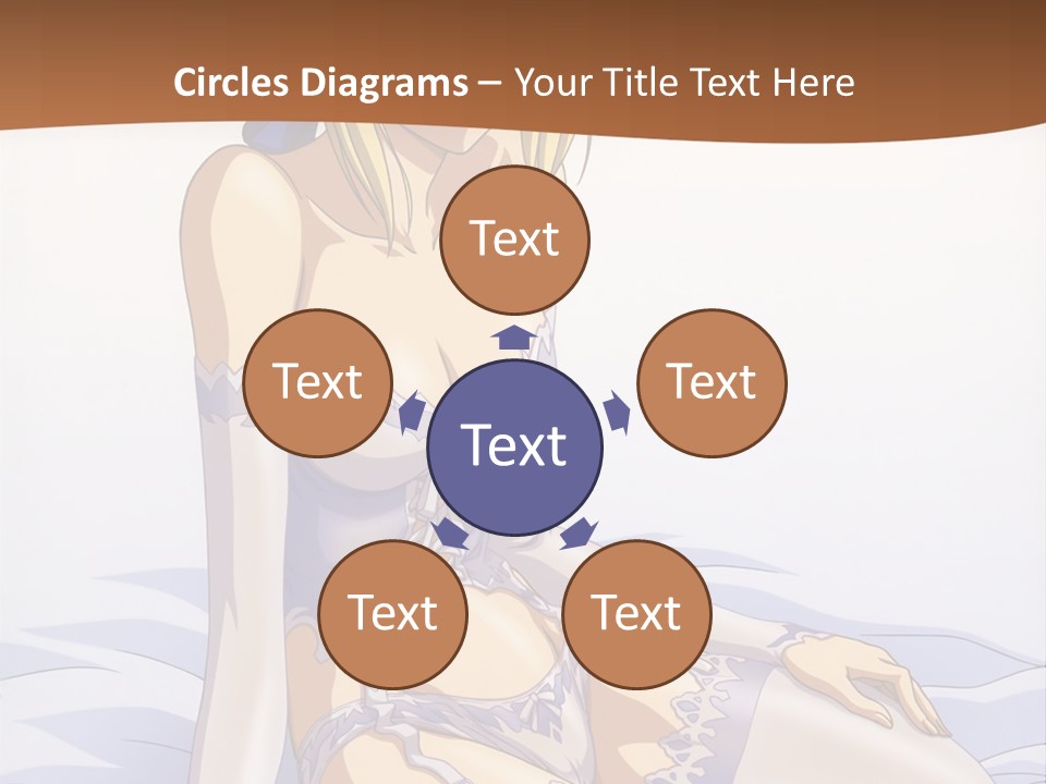 A Woman In Lingerie Sitting On A Bed PowerPoint Template