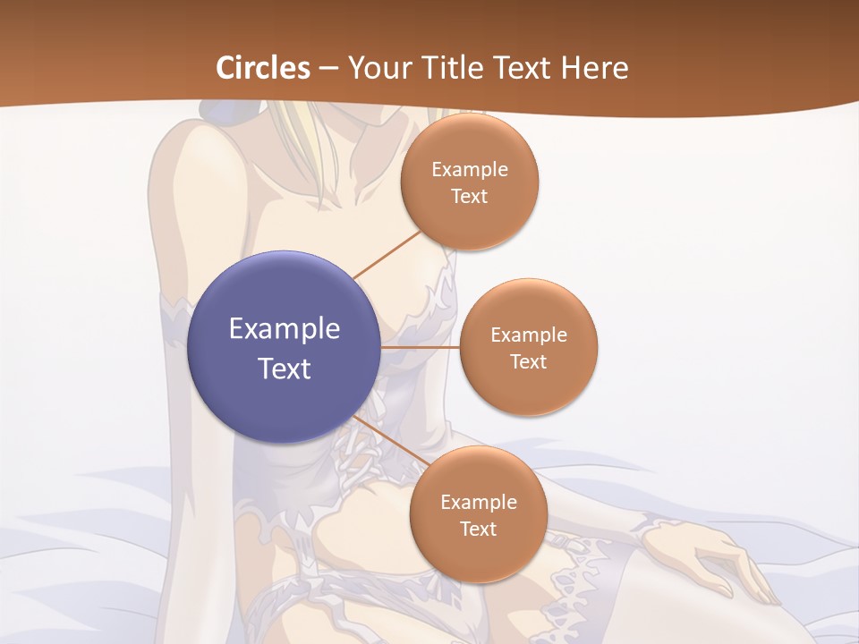 A Woman In Lingerie Sitting On A Bed PowerPoint Template