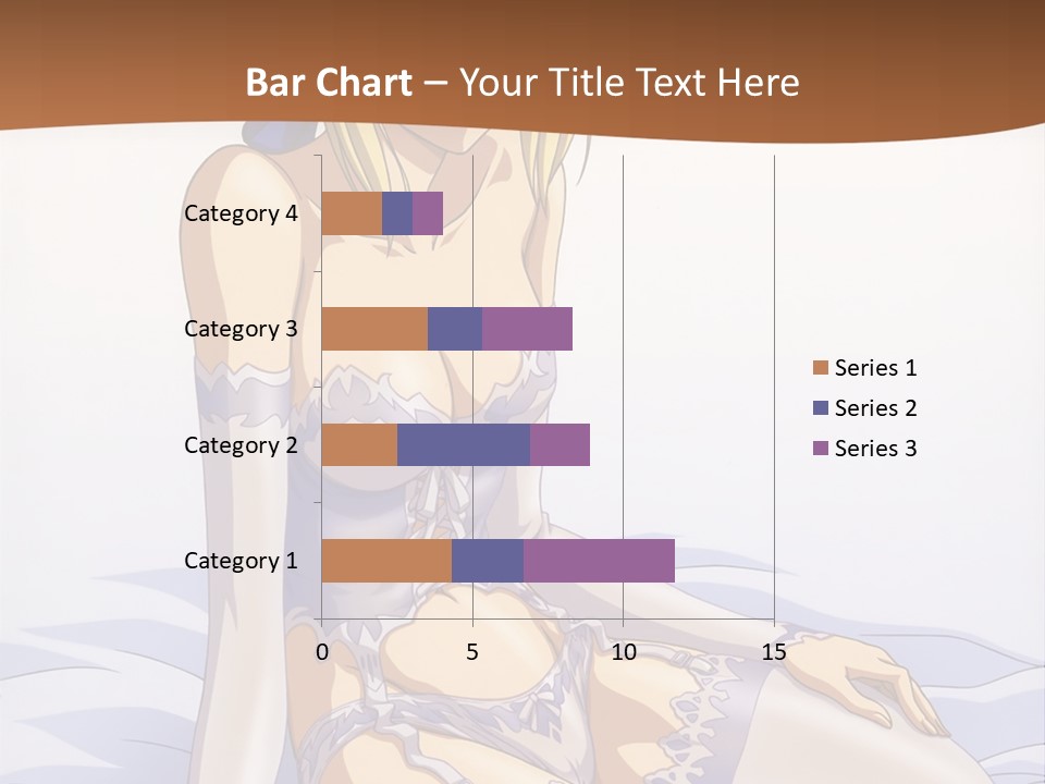 A Woman In Lingerie Sitting On A Bed PowerPoint Template