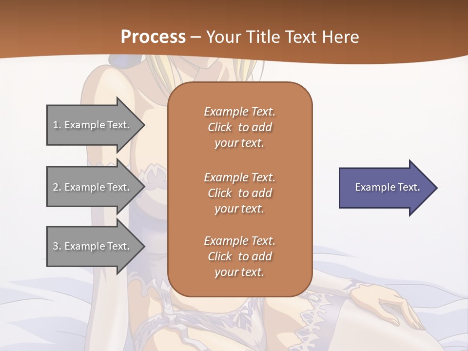 A Woman In Lingerie Sitting On A Bed PowerPoint Template
