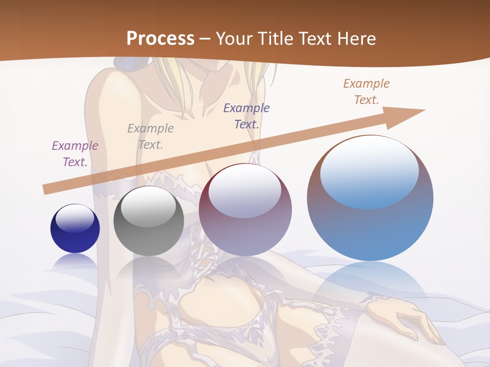 A Woman In Lingerie Sitting On A Bed PowerPoint Template