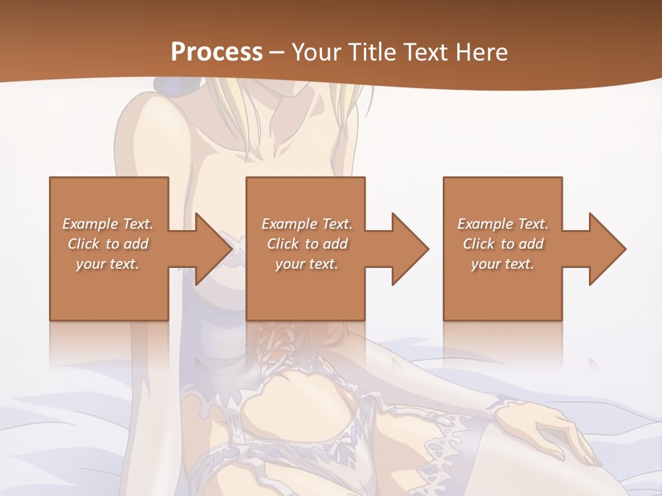 A Woman In Lingerie Sitting On A Bed PowerPoint Template