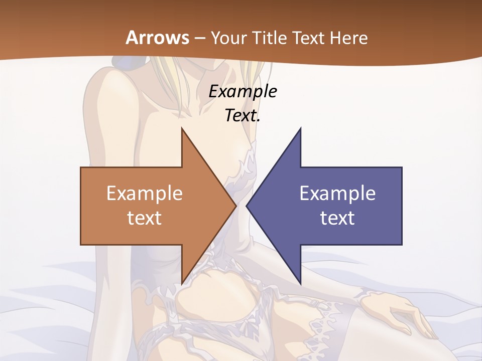 A Woman In Lingerie Sitting On A Bed PowerPoint Template