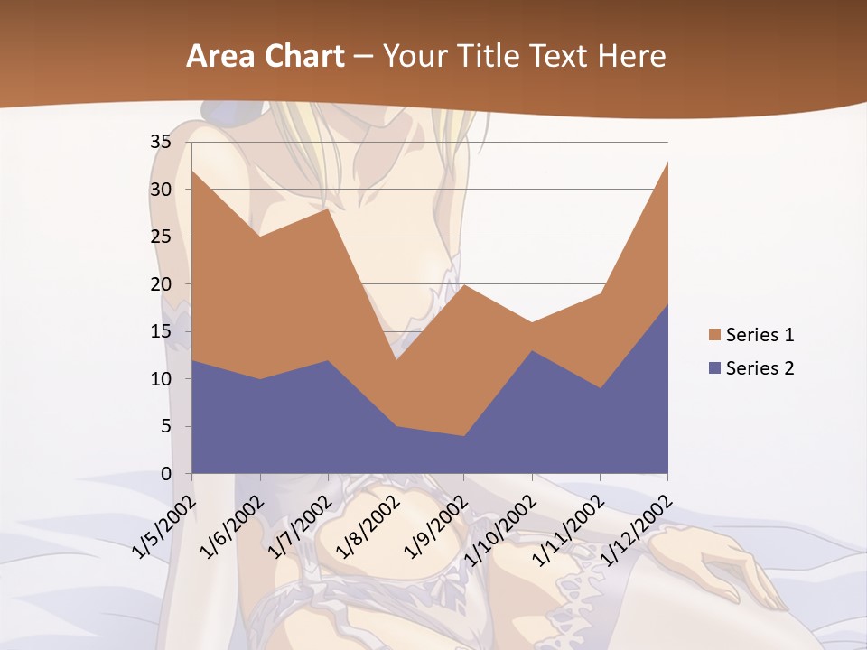 A Woman In Lingerie Sitting On A Bed PowerPoint Template