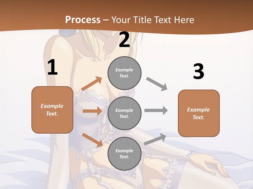 A Woman In Lingerie Sitting On A Bed PowerPoint Template
