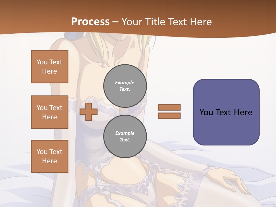 A Woman In Lingerie Sitting On A Bed PowerPoint Template