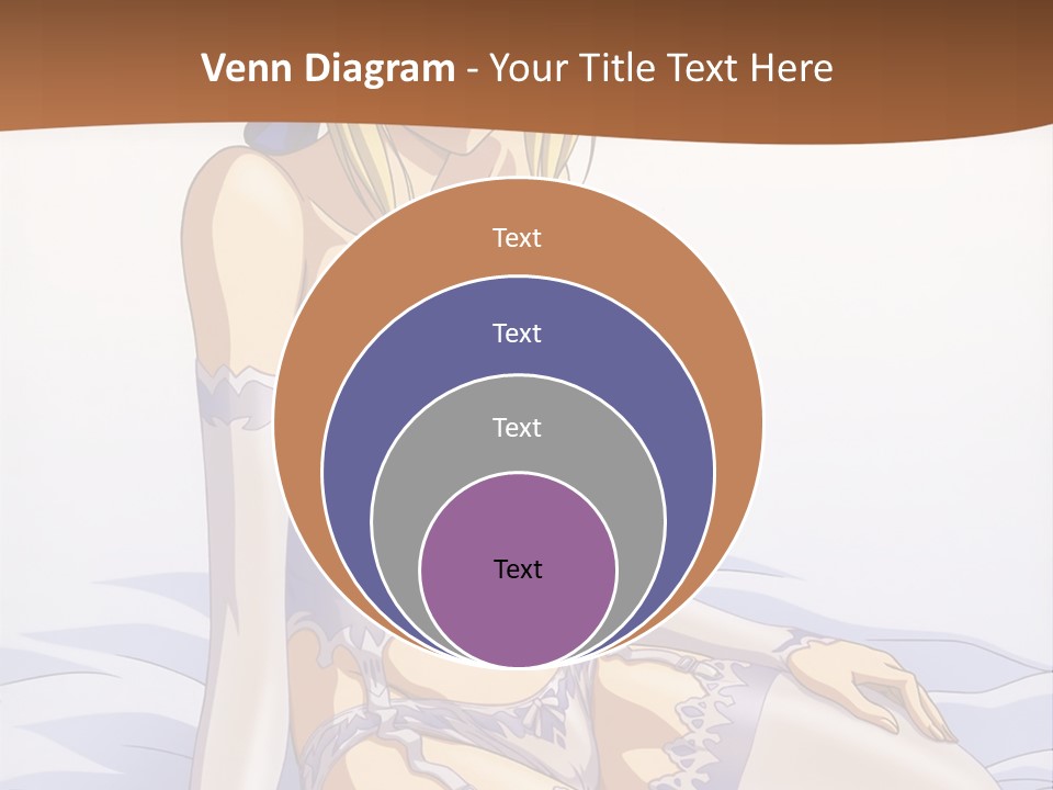 A Woman In Lingerie Sitting On A Bed PowerPoint Template