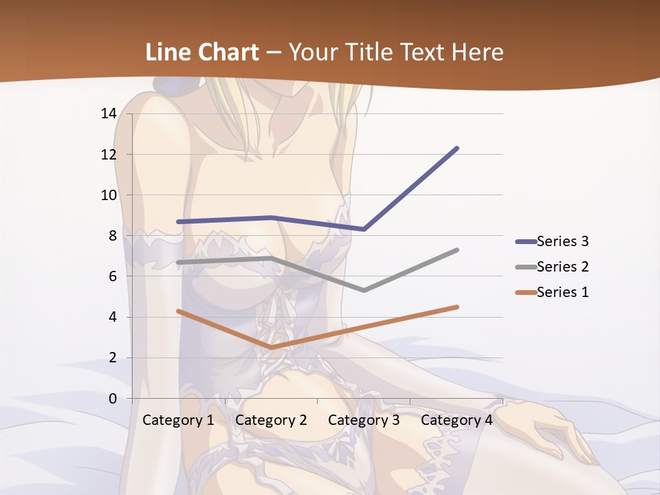 A Woman In Lingerie Sitting On A Bed PowerPoint Template