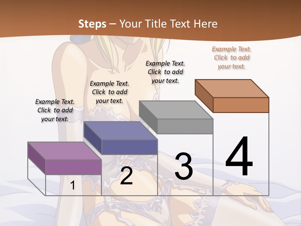 A Woman In Lingerie Sitting On A Bed PowerPoint Template