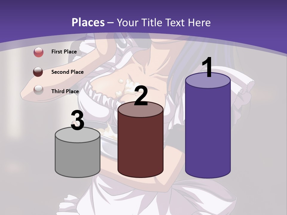 A Woman Dressed In A Maid Outfit Holding A Whisk PowerPoint Template