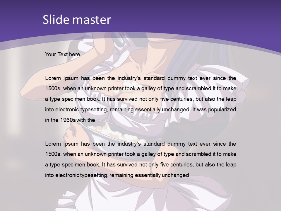 A Woman Dressed In A Maid Outfit Holding A Whisk PowerPoint Template