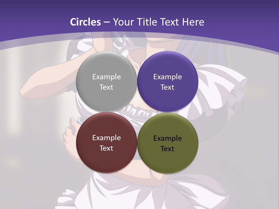 A Woman Dressed In A Maid Outfit Holding A Whisk PowerPoint Template