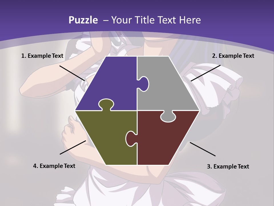 A Woman Dressed In A Maid Outfit Holding A Whisk PowerPoint Template