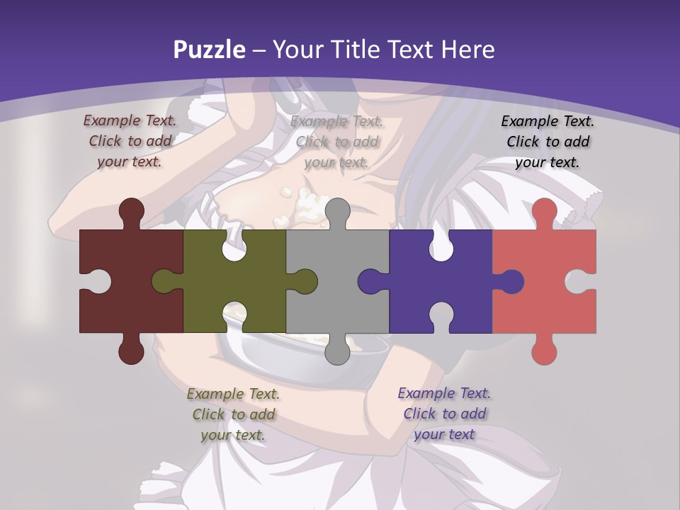 A Woman Dressed In A Maid Outfit Holding A Whisk PowerPoint Template