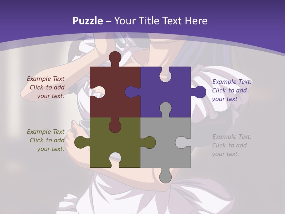 A Woman Dressed In A Maid Outfit Holding A Whisk PowerPoint Template