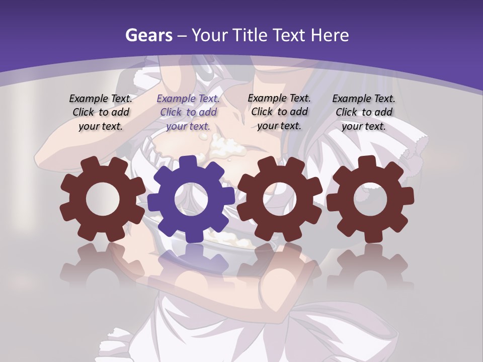 A Woman Dressed In A Maid Outfit Holding A Whisk PowerPoint Template