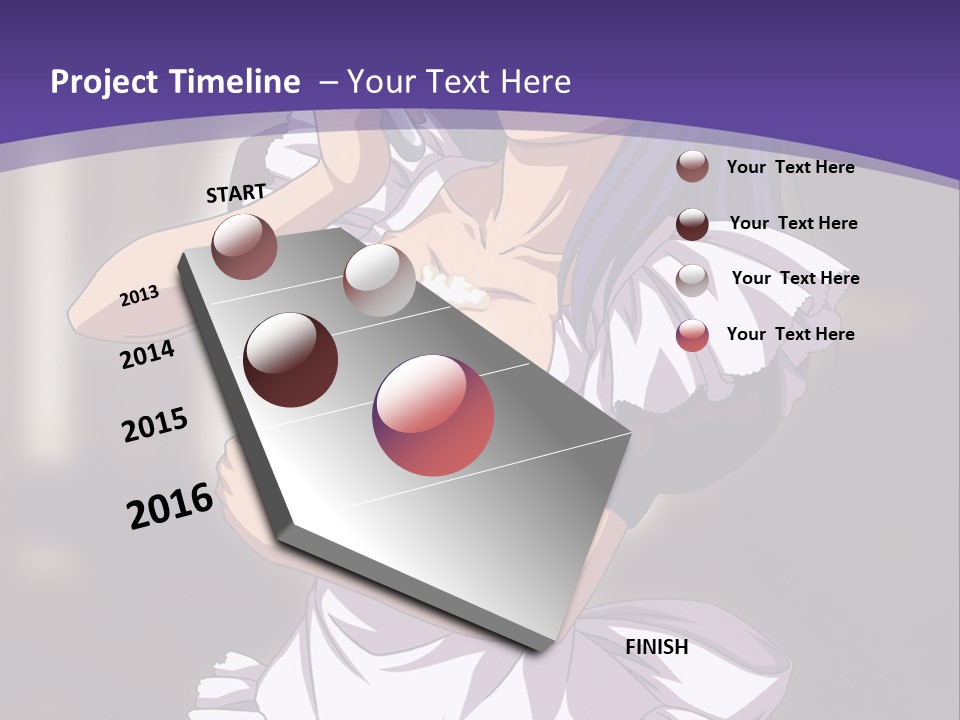 A Woman Dressed In A Maid Outfit Holding A Whisk PowerPoint Template