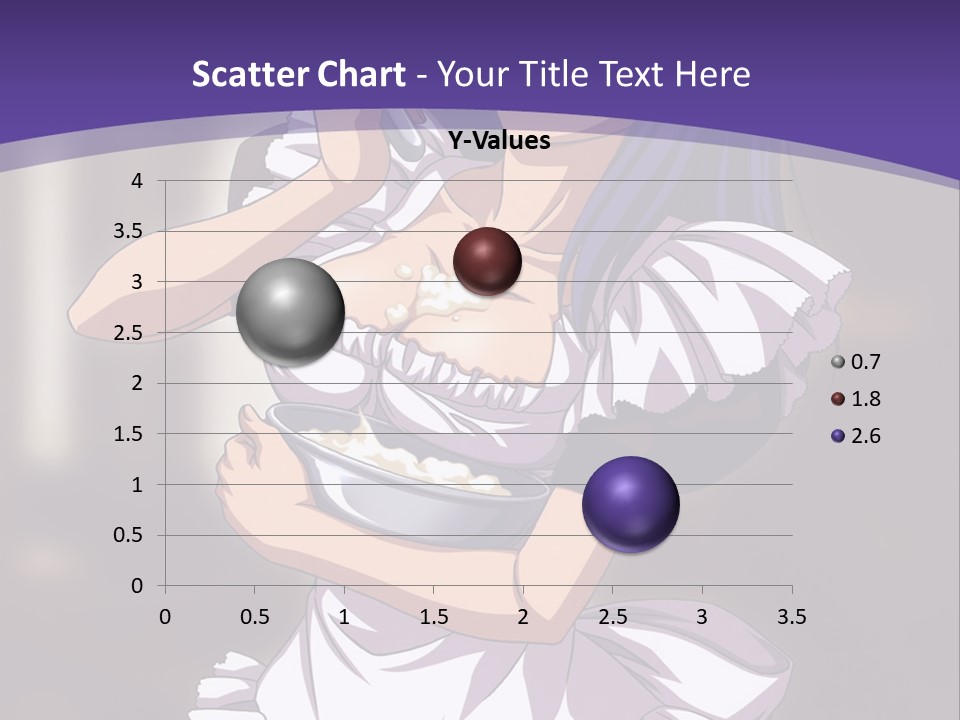 A Woman Dressed In A Maid Outfit Holding A Whisk PowerPoint Template