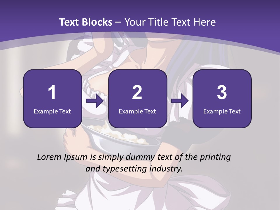 A Woman Dressed In A Maid Outfit Holding A Whisk PowerPoint Template