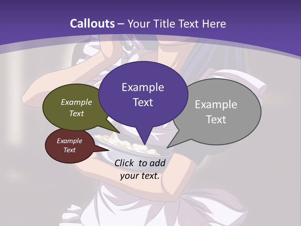 A Woman Dressed In A Maid Outfit Holding A Whisk PowerPoint Template