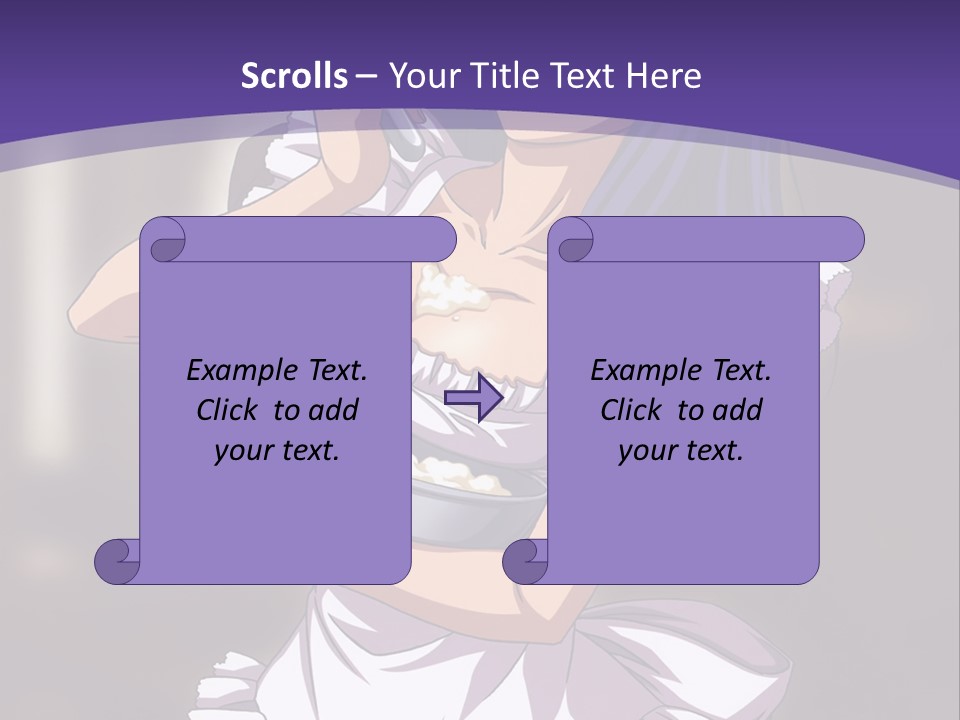 A Woman Dressed In A Maid Outfit Holding A Whisk PowerPoint Template