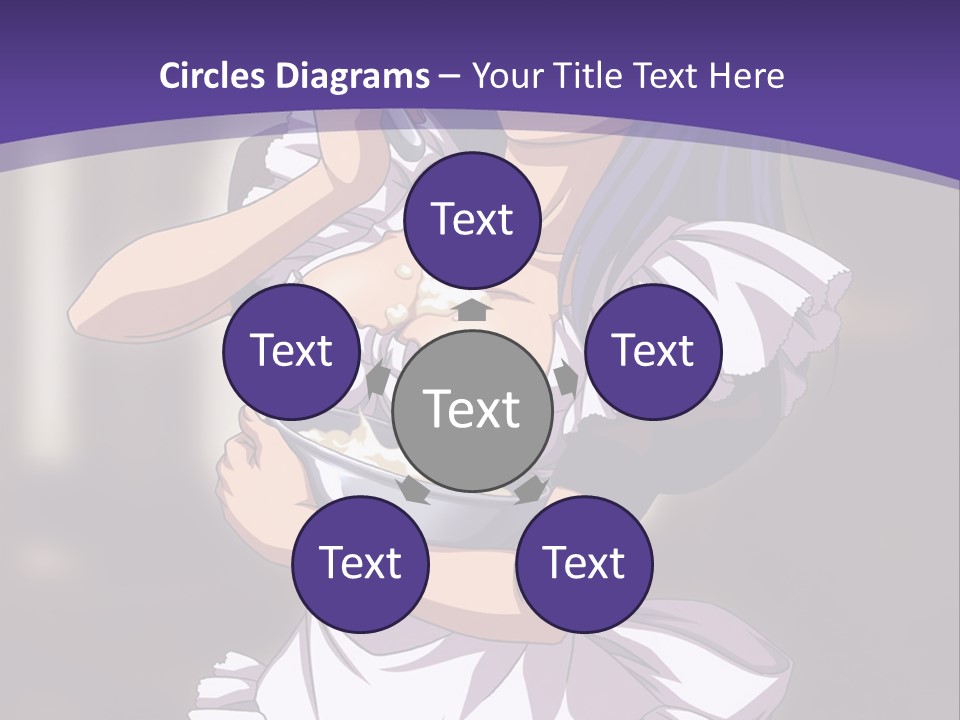 A Woman Dressed In A Maid Outfit Holding A Whisk PowerPoint Template