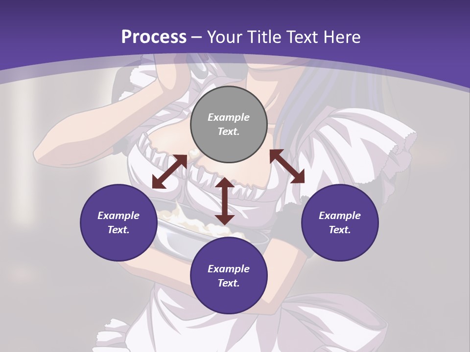 A Woman Dressed In A Maid Outfit Holding A Whisk PowerPoint Template