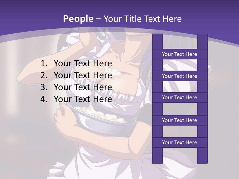 A Woman Dressed In A Maid Outfit Holding A Whisk PowerPoint Template