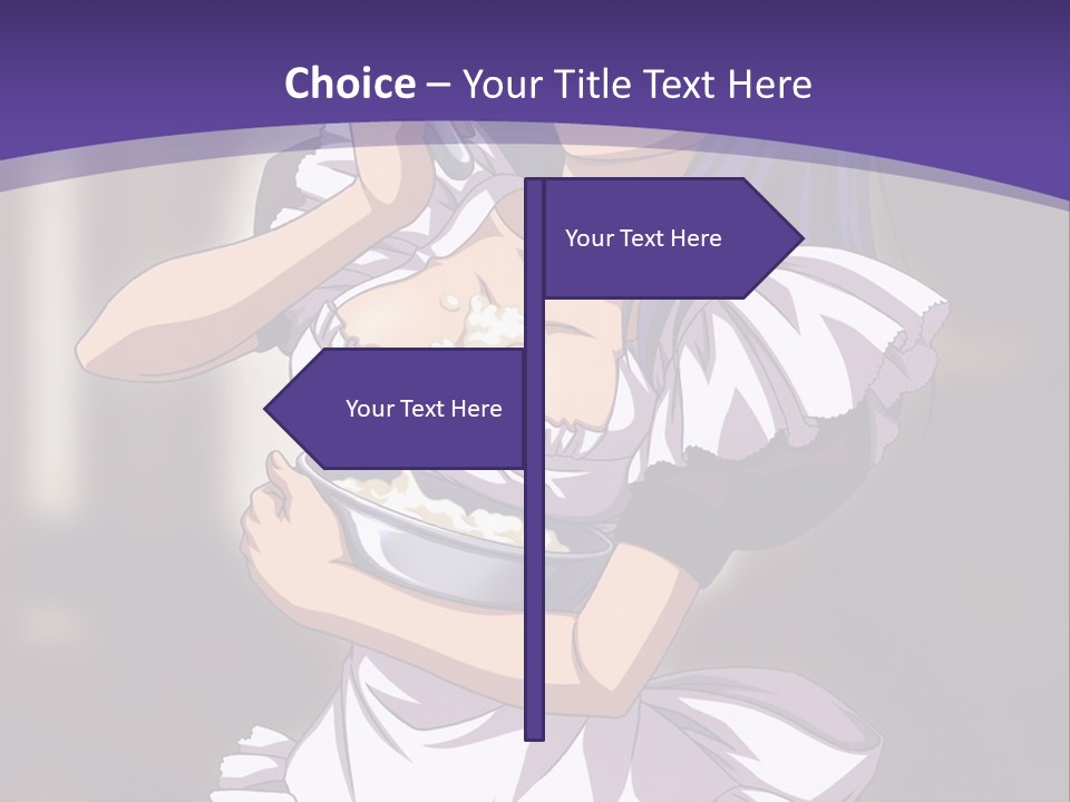 A Woman Dressed In A Maid Outfit Holding A Whisk PowerPoint Template