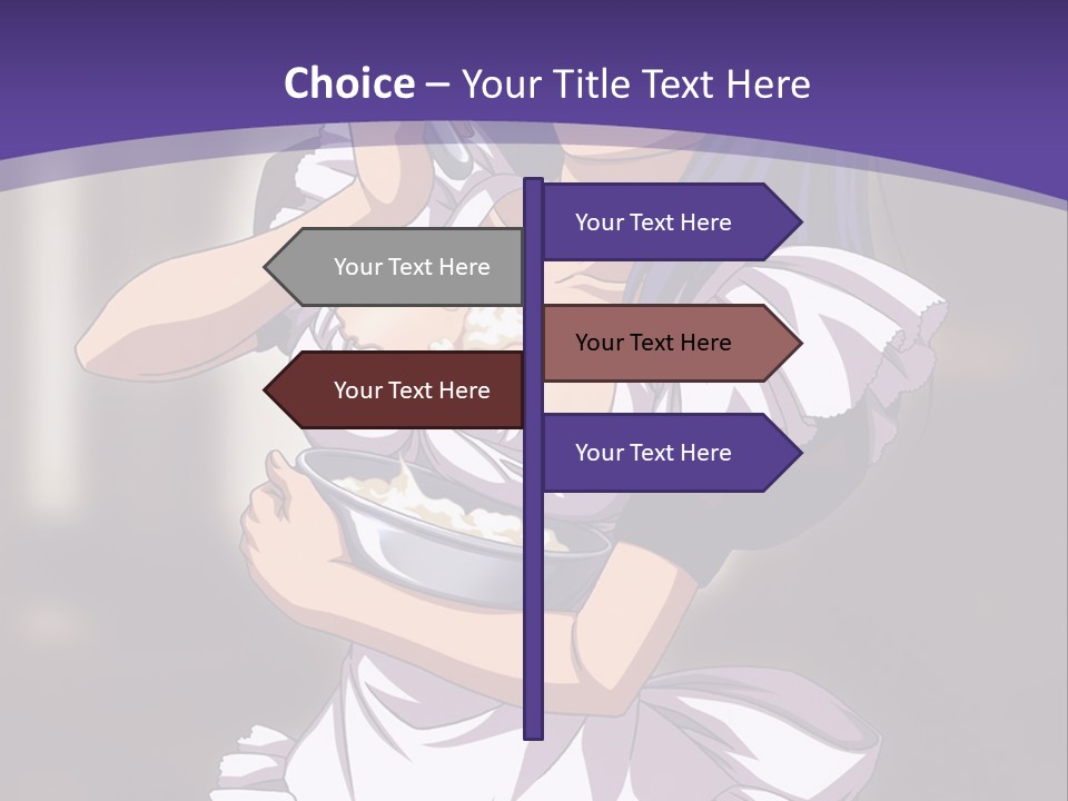 A Woman Dressed In A Maid Outfit Holding A Whisk PowerPoint Template