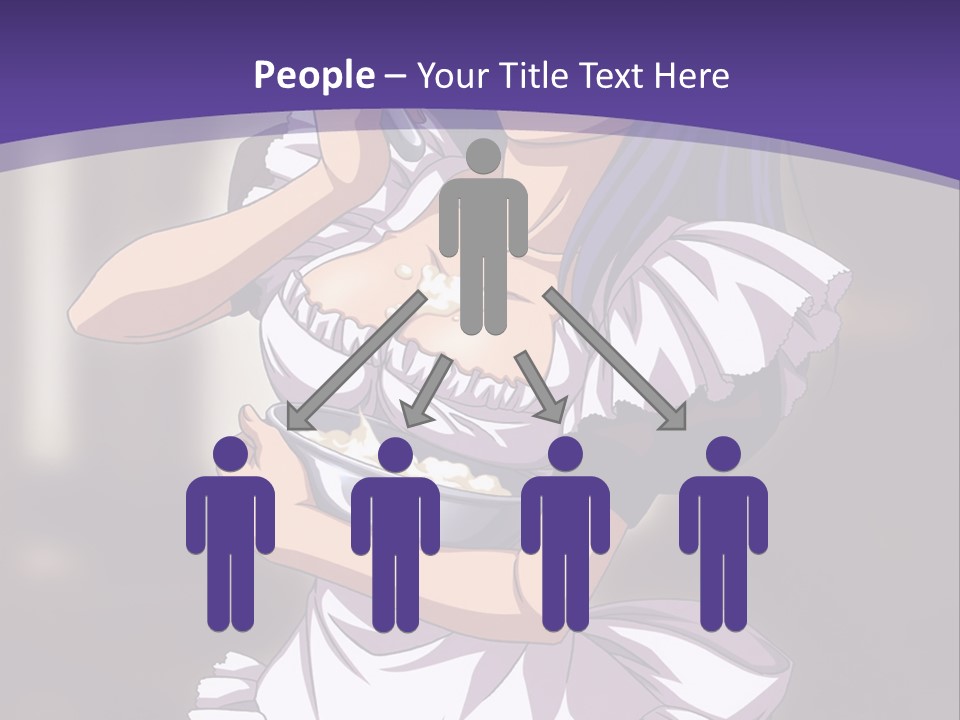 A Woman Dressed In A Maid Outfit Holding A Whisk PowerPoint Template