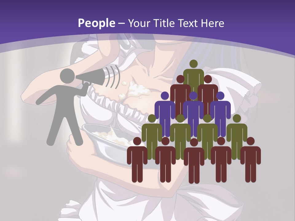 A Woman Dressed In A Maid Outfit Holding A Whisk PowerPoint Template