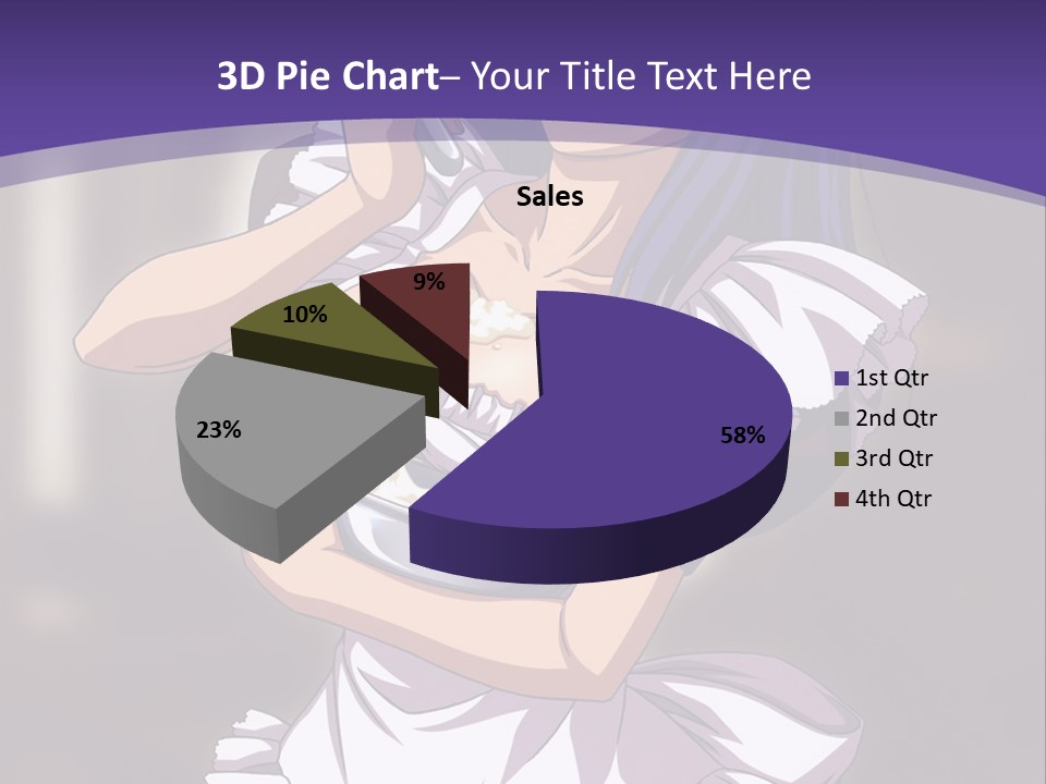 A Woman Dressed In A Maid Outfit Holding A Whisk PowerPoint Template