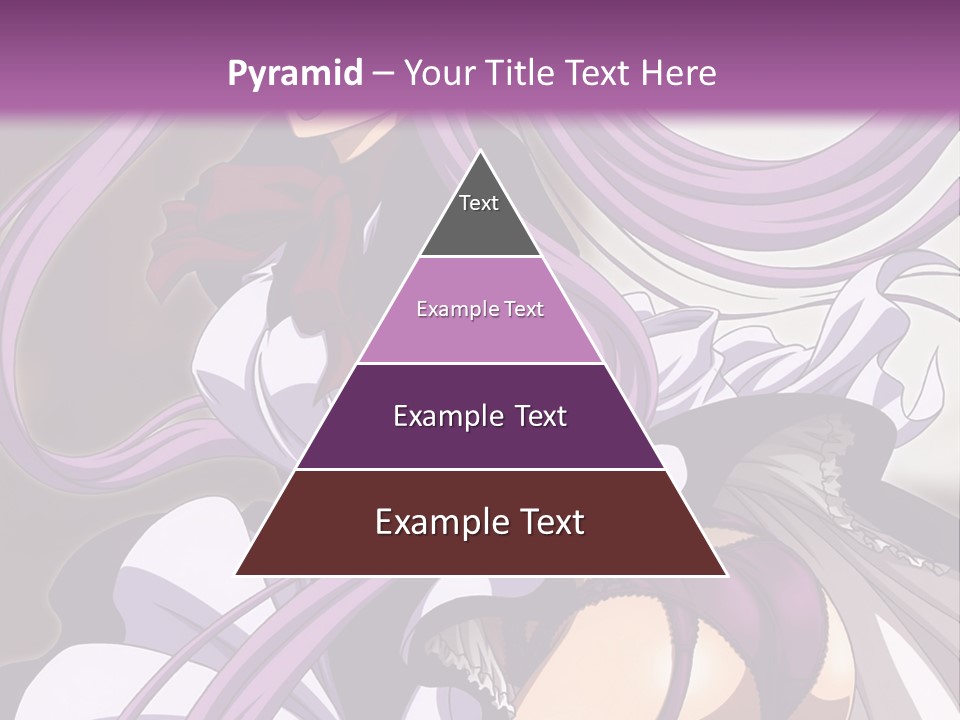 A Woman With Long Purple Hair Is Wearing A Dress PowerPoint Template