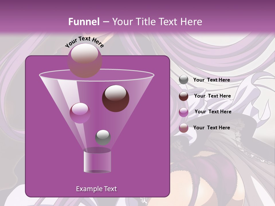 A Woman With Long Purple Hair Is Wearing A Dress PowerPoint Template