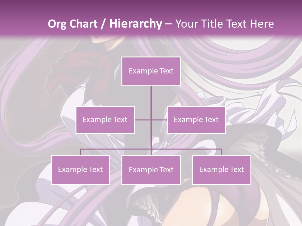 A Woman With Long Purple Hair Is Wearing A Dress PowerPoint Template