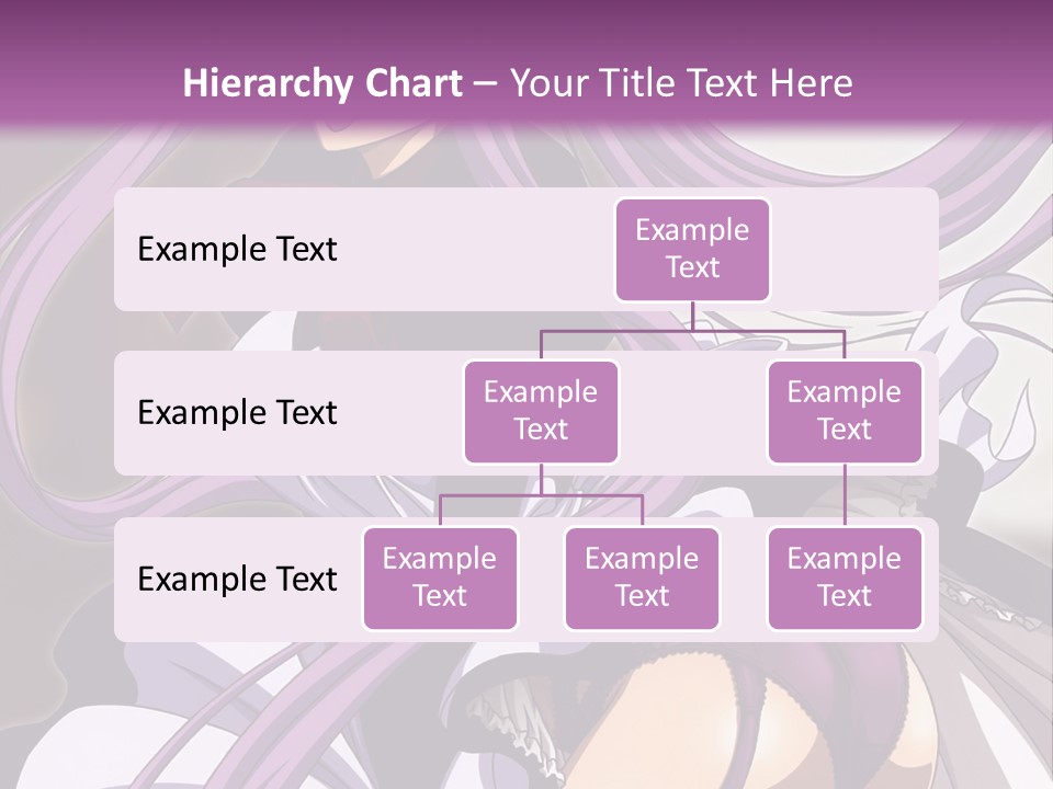 A Woman With Long Purple Hair Is Wearing A Dress PowerPoint Template