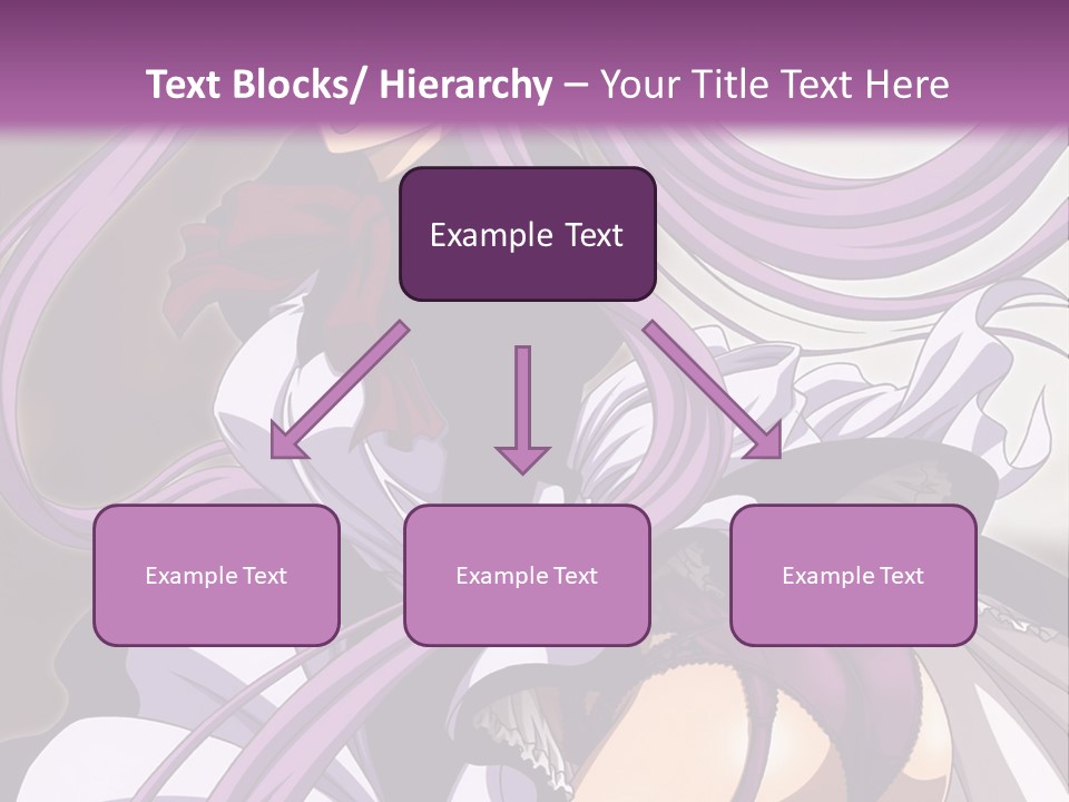 A Woman With Long Purple Hair Is Wearing A Dress PowerPoint Template