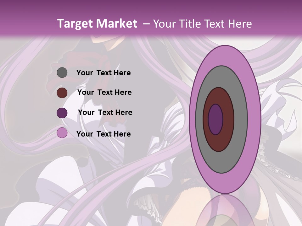 A Woman With Long Purple Hair Is Wearing A Dress PowerPoint Template