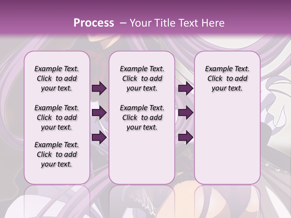 A Woman With Long Purple Hair Is Wearing A Dress PowerPoint Template