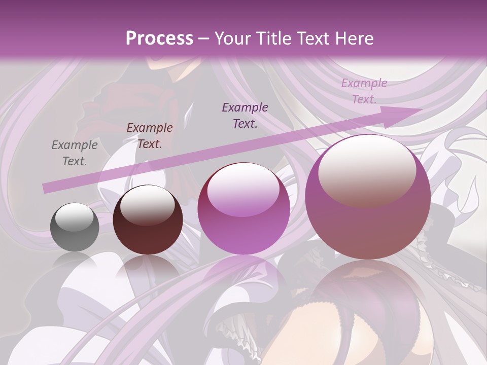 A Woman With Long Purple Hair Is Wearing A Dress PowerPoint Template