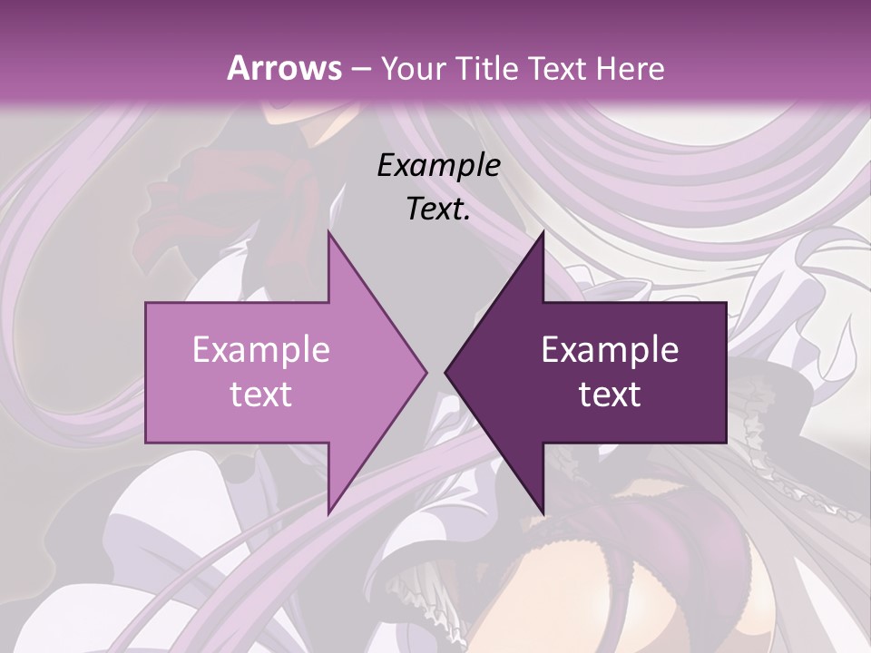 A Woman With Long Purple Hair Is Wearing A Dress PowerPoint Template