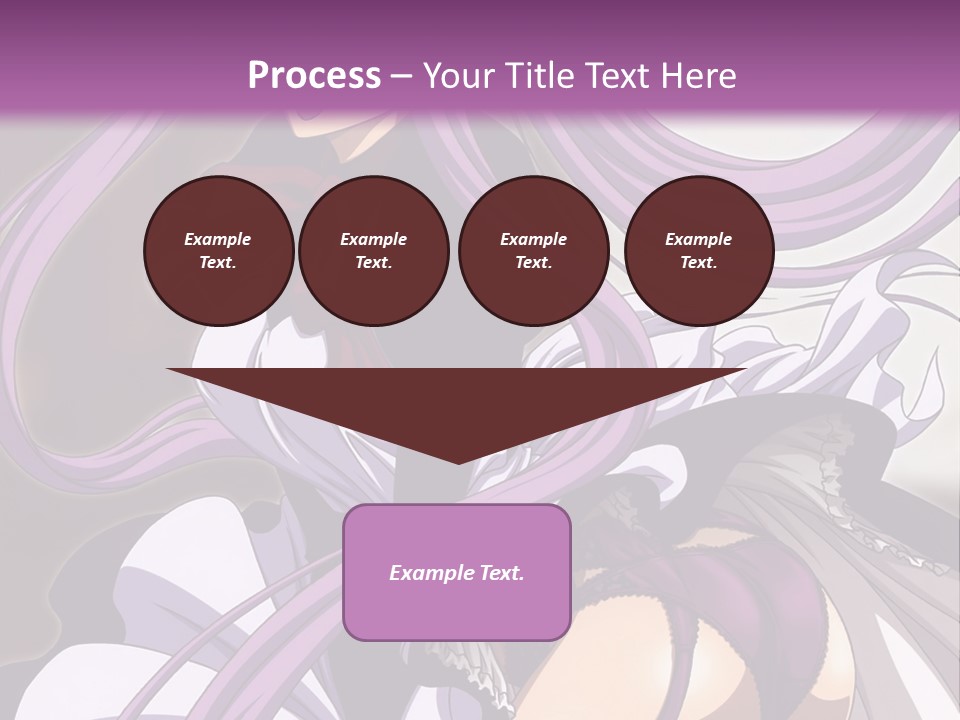 A Woman With Long Purple Hair Is Wearing A Dress PowerPoint Template