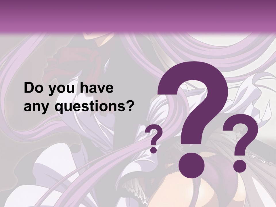 A Woman With Long Purple Hair Is Wearing A Dress PowerPoint Template